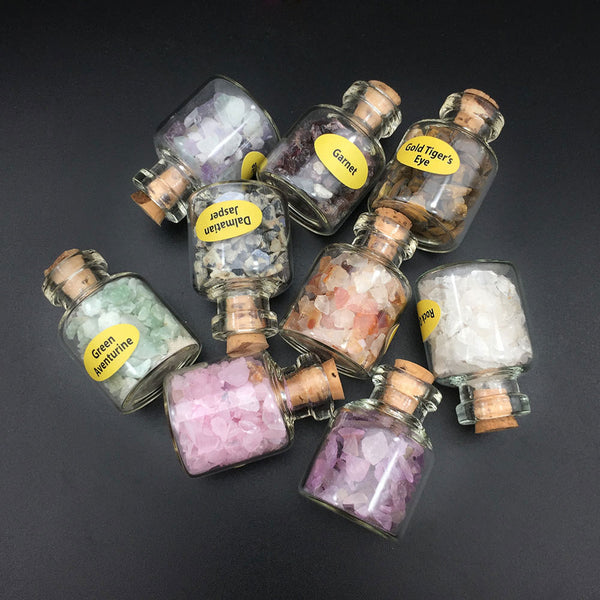 Mini Healing Gemstone Bottles