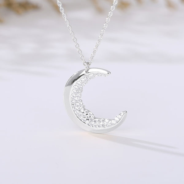 Crescent Moon Crystal Necklace