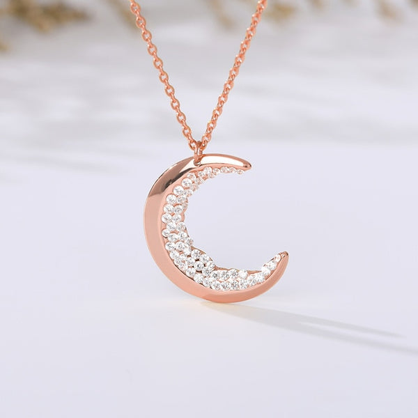 Crescent Moon Crystal Necklace