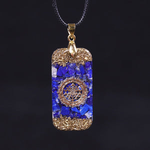 Orgonite Energy Pendant Natural Lapis Lazuli Energy Necklace