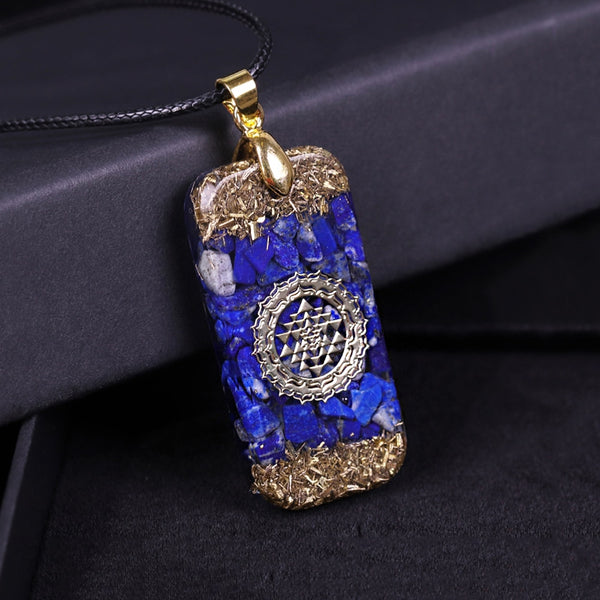 Orgonite Energy Pendant Natural Lapis Lazuli Energy Necklace