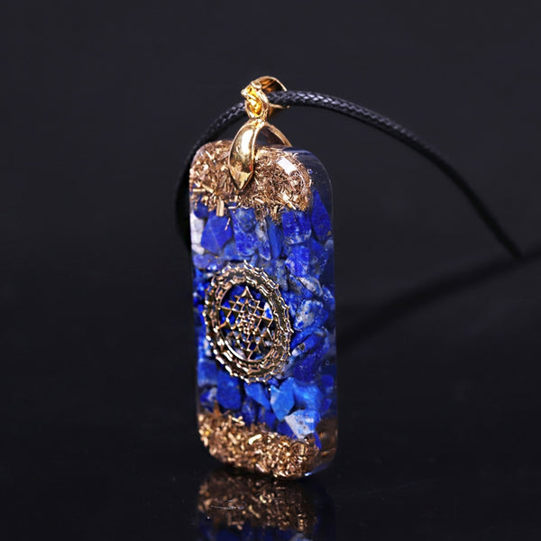 Orgonite Energy Pendant Natural Lapis Lazuli Energy Necklace