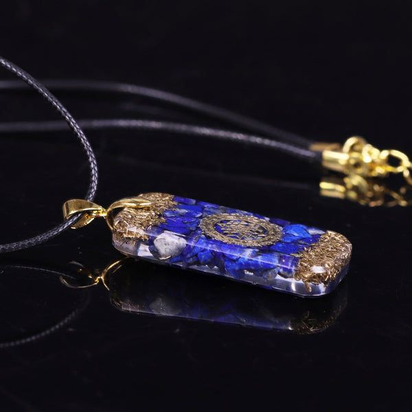 Orgonite Energy Pendant Natural Lapis Lazuli Energy Necklace