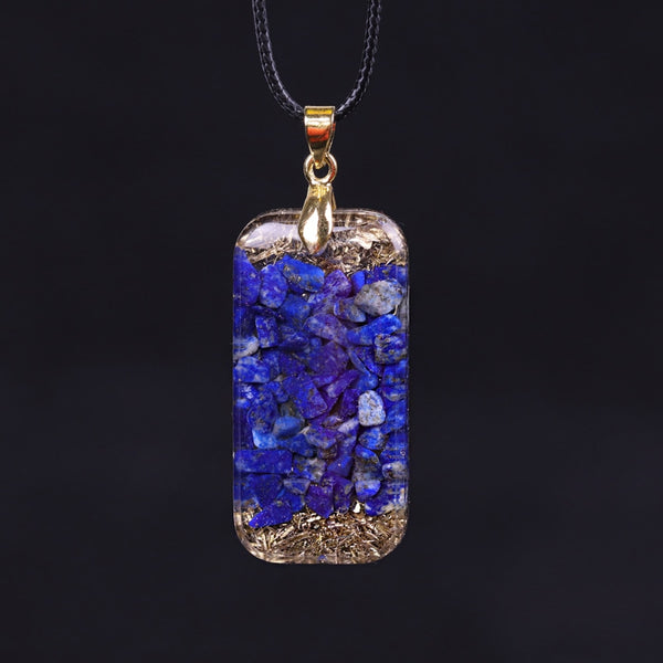 Orgonite Energy Pendant Natural Lapis Lazuli Energy Necklace