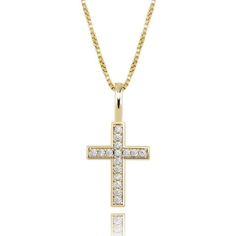 Cross Pendant 925 Sterling Silver, Gold, Rose Gold