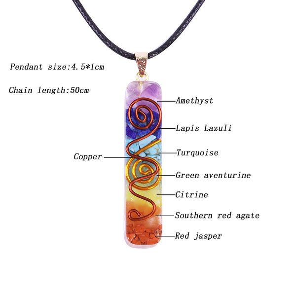 Reiki Chakra Pendant Healing Crystals