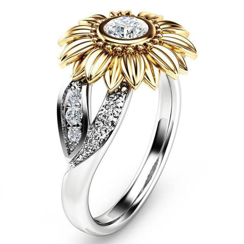 925 Silver Sunflower Ring