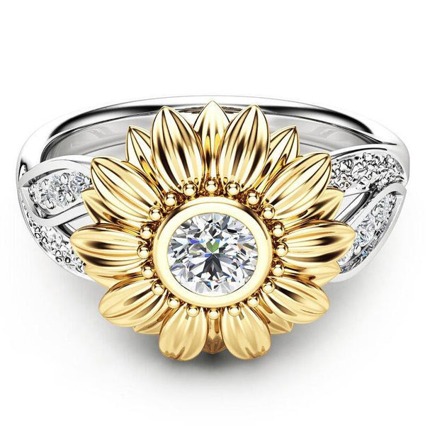 925 Silver Sunflower Ring