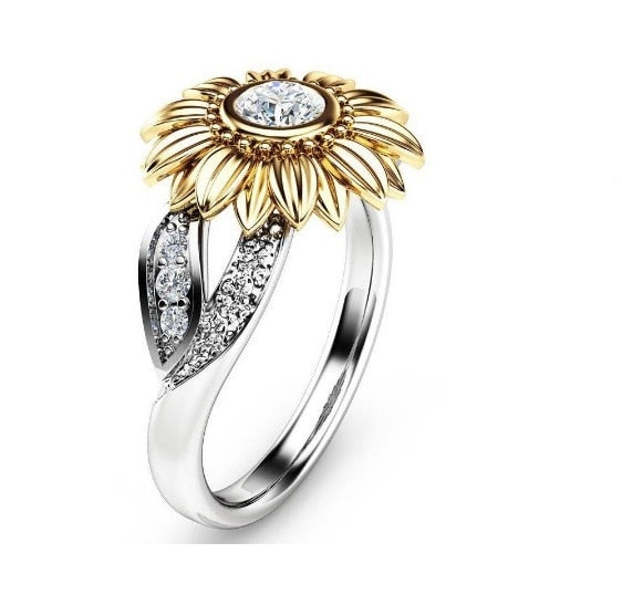 925 Silver Sunflower Ring