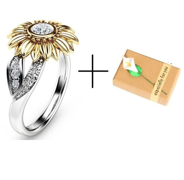 925 Silver Sunflower Ring