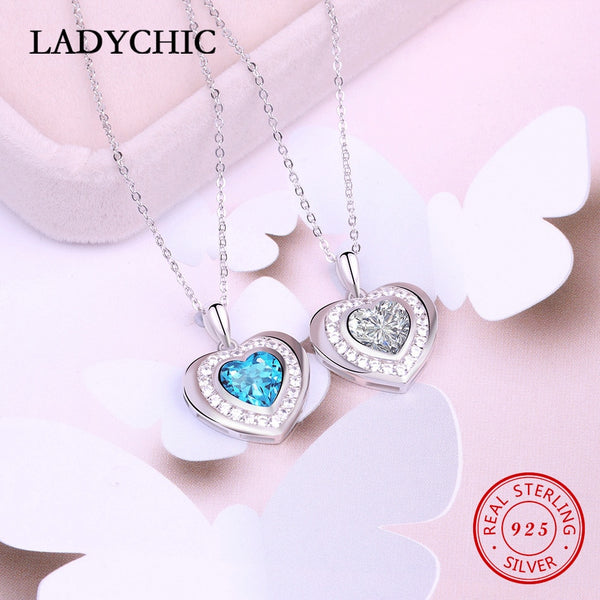 925 Sterling Silver Double Heart Pendant