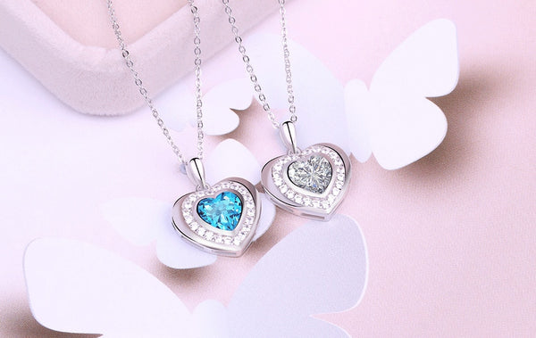 925 Sterling Silver Double Heart Pendant