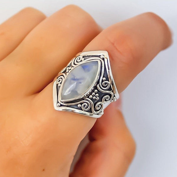 Vintage Tibetan Healing Crystal Ring