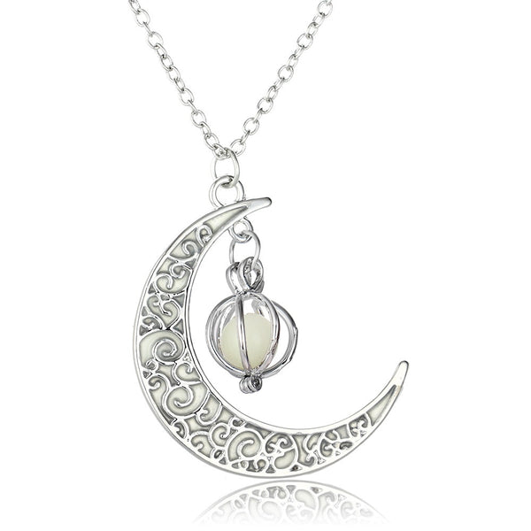 Glow In the Dark Crescent Necklace