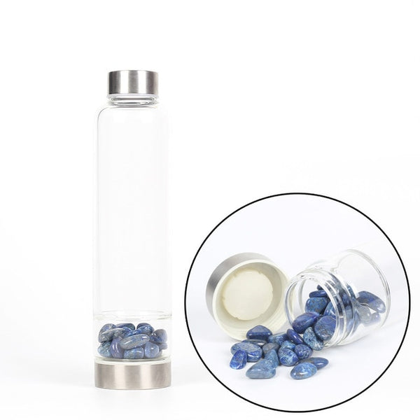 550ML Creative Natural Quartz Crystal Glass Water Bottle