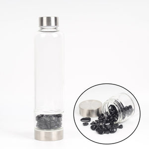 550ML Creative Natural Quartz Crystal Glass Water Bottle