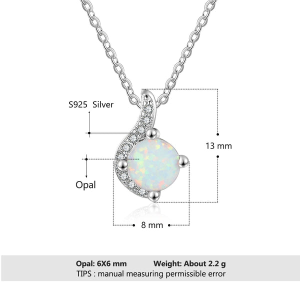 Opal Jewelry Sets 925 Sterling Silver (Ring + Earrings + Chain Necklace)