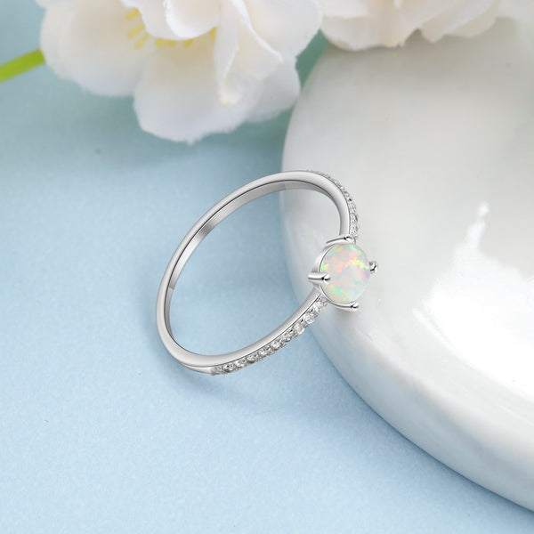 925 Sterling Silver Opal Ring