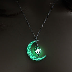 Glow In the Dark Crescent Necklace