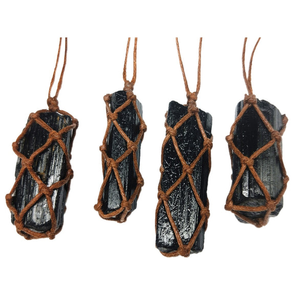 Natural Black Tourmaline Stone Necklace