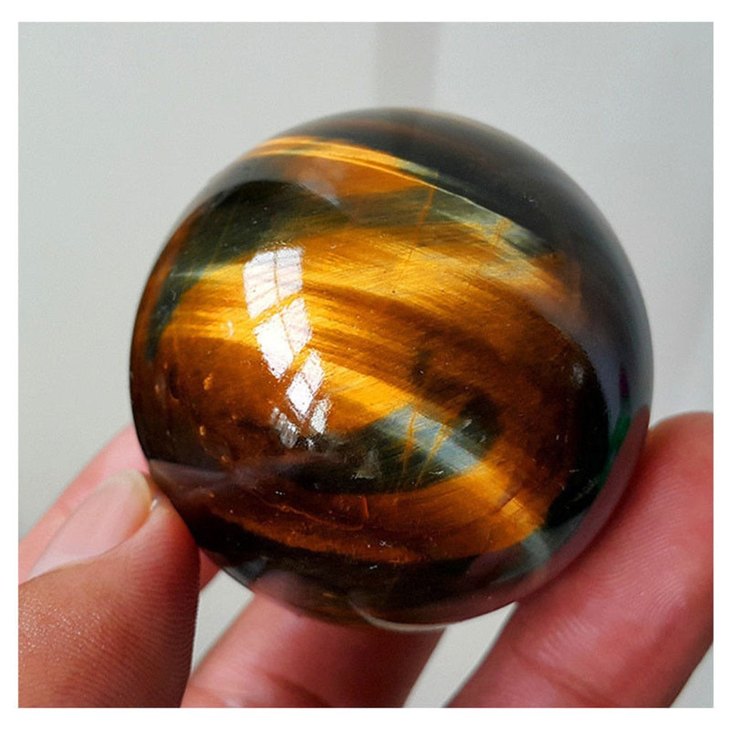 Tiger Eye Quartz Gemstone Healing Sphere